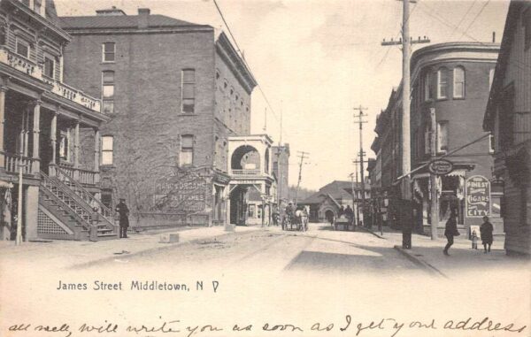 Middletown New York James Street Vintage Postcard AA84277