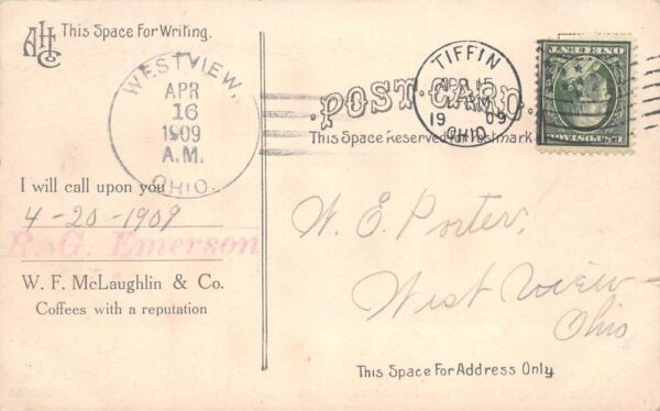 McLaughlin Santos Coffee Warehouse Interior Ohio Postal Used Postcard AA84291 - Image 2