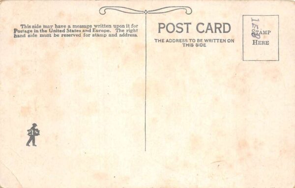 Leap Year Greetings 1908 Lady with Heart "I'm Yours" Crane Postcard AA84313 - Image 2