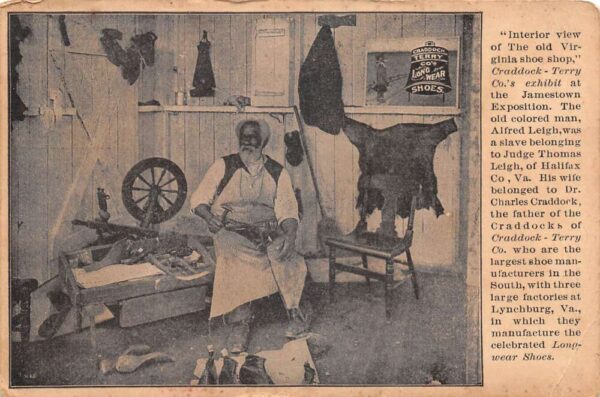 Norfolk Virginia Jamestown Expo Old Virginia Shoe Shop Vintage Postcard AA84324
