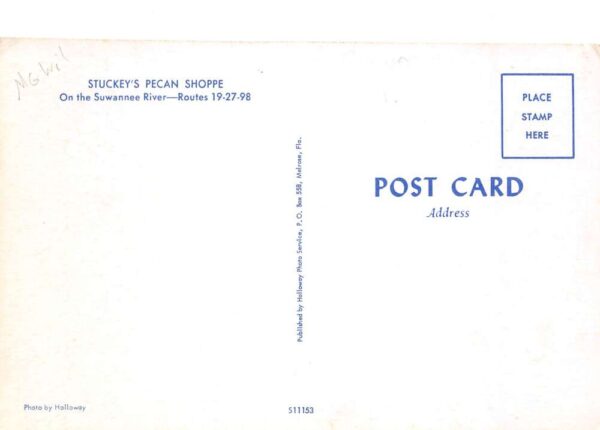 Stuckey's Pecan Shoppe on the Suwannee River Vintage Postcard AA84328 - Image 2