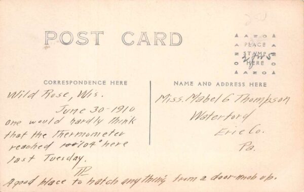 Wildrose Wisconsin State Trout Hatchery Real Photo Vintage Postcard AA84351 - Image 2
