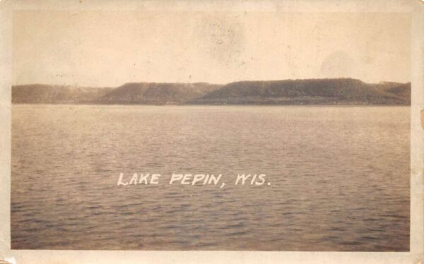 Lake Pepin Wisconsin Scenic View Real Photo Vintage Postcard AA84366