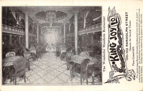 Chicago Illinois King Joy Lo Chinese Restaurant Vintage Postcard AA84382