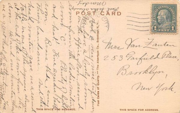 Atlantic City New Jersey Seaside House, From Boardwalk, Vintage Postcard U18408 - Image 2