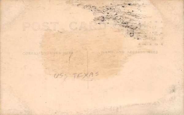 USS Texas Sailors on Deck Playing Game Military Navy Real Photo Postcard AA75864 - Image 2