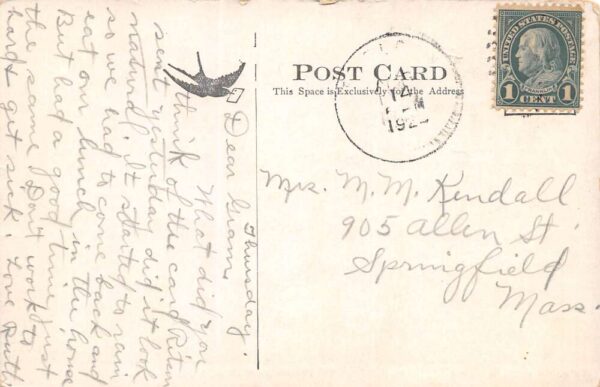 Sheldon Vermont Methodist Episcopal Church & Parsonage Vintage PC U14287 - Image 2