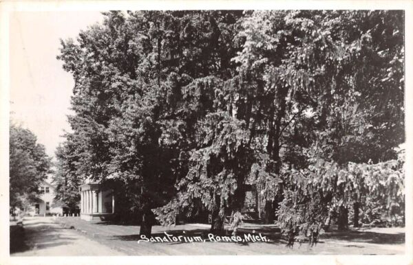 Romeo Michigan Sanitorium, Real Photo Vintage Postcard U14296