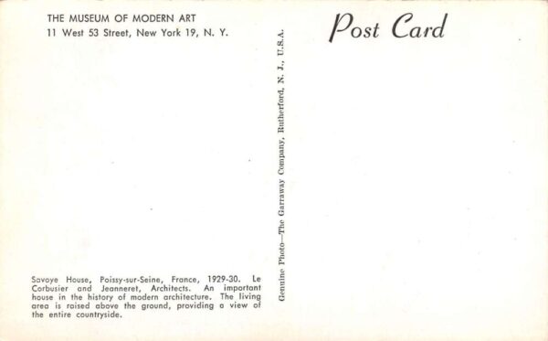 New York New York The Museum Of Modern Art, Real Photo Vintage Postcard U14302 - Image 2
