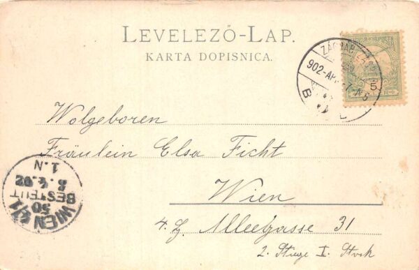 Zagreb Croatia University Street Scene Vintage Postcard AA76204 - Image 2