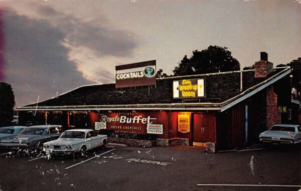 Mountain View California The Royal Buffet, Photochrome Vintage Postcard U14448