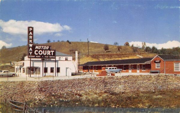 Laurel Springs North Carolina Parkway Motor Court & Restaurant,Chrome PC U14452