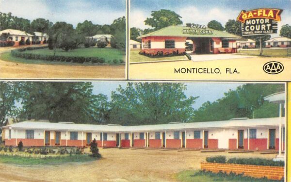 Monticello Florida Georgia-Florida Motor Court, Multi-View Chrome PC U14458