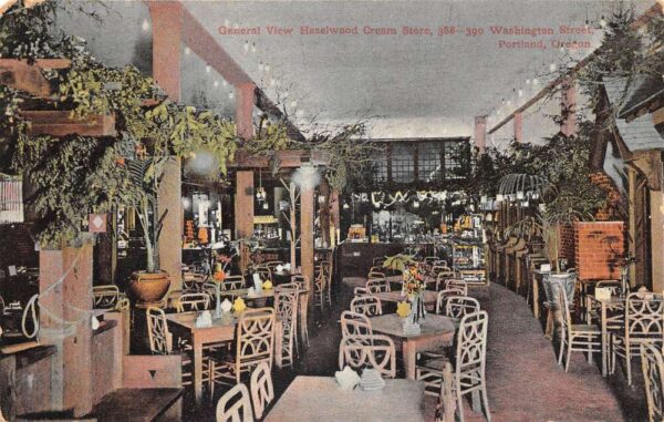 Portland Oregon Hazelwood Cream Store, General View, Color Lithograph PC U14531