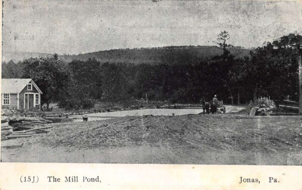 Jonas Pennsylvania The Mill Pond, B/W Photo Print Vintage Postcard U14540