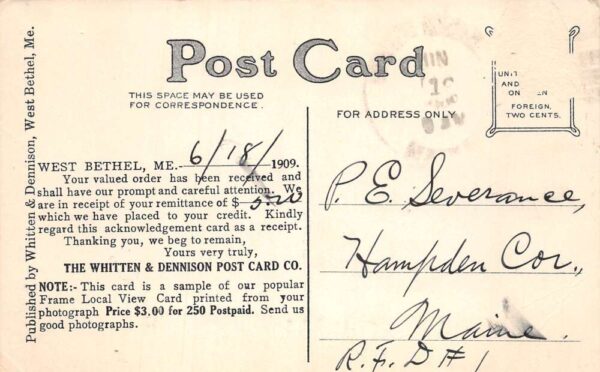 Cornelius Oregon Main Street, Covered With Snow, Vintage Postcard U14557 - Image 2