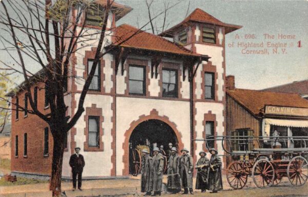Cornwall New York Home Of Highland Engine No. 1, Color Lithograph PC U14558