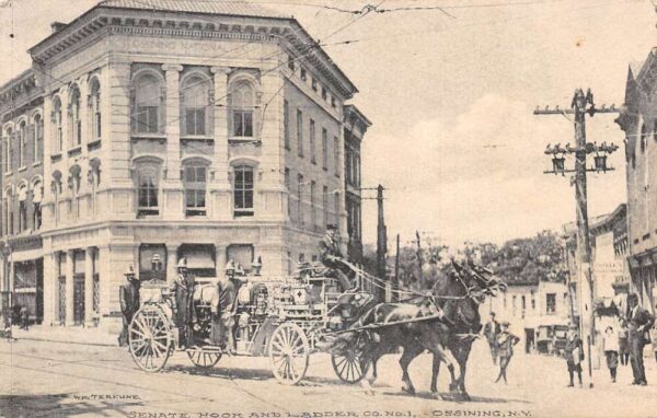 Ossining New York Senate Hook & Ladder Co. No. 1, B/W Lithograph PC U14561