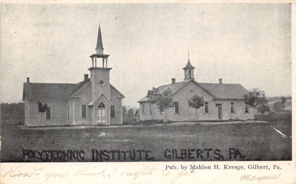 Gilberts Pennsylvania Polytechnic Institute, B/W Photo Print Vintage PC U14587