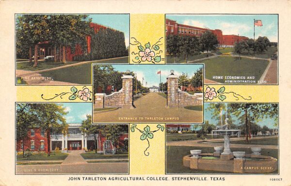Stephenville Texas John Tarleton Agricultural College, Multi-View PC U14771