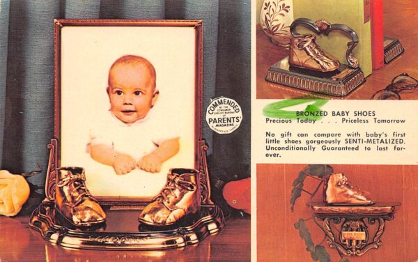Sea Isle City New Jersey Senti-Metal Baby Shoe Bronzing Service Ad, PC U14962