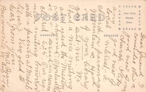 Brownsville Vermont ME Church Real Photo Vintage Postcard AA76752 - Image 2