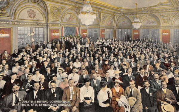 Chicago Illinois R.C.U Syndicate Buying Convention, Color Lithograph PC U15043