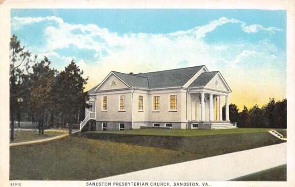 Sandston Virginia Sandston Presbyterian Church, White Border Vintage PC U15047