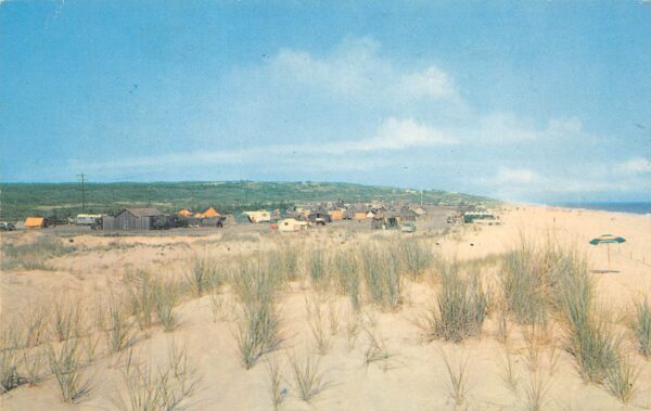 Montauk New York Hither Hills State Park Camping Area, Chrome, Vintage PC U15087