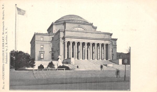 Morningside Heights New York Columbia College Library, Private Mailing Card,U15094