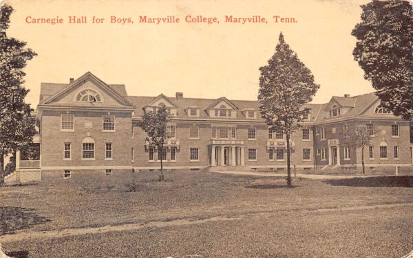 Maryville Tennessee Carnegie Hall For Boys, Maryville College, Vintage PC U15131