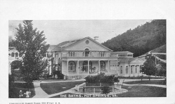 Hot Springs Virginia The Baths Vintage Postcard AA76911