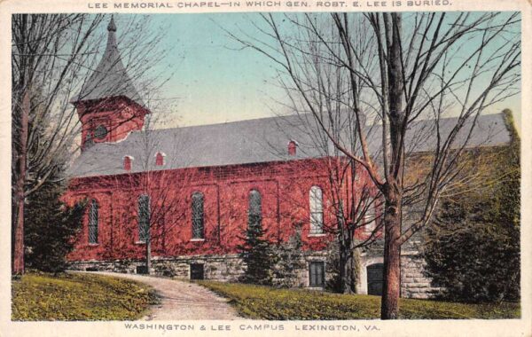 Lexington Virginia Washington and Lee Campus Chapel Vintage Postcard AA76913