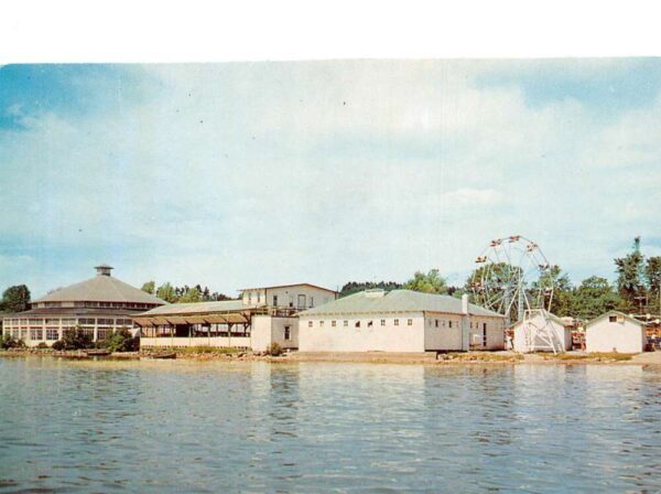Caroga Lake New York Shermans Amusement Park Ferris Wheel Postcard AA76922