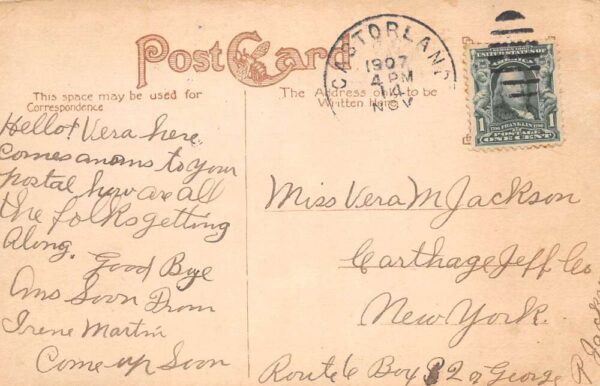 Croghan New York Birds Eye View Vintage Postcard AA76945 - Image 2