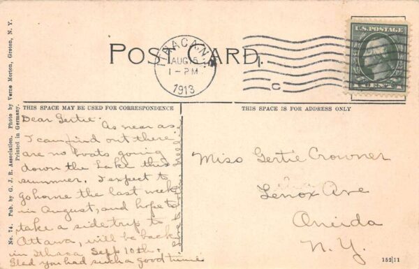 Freeville New York George Junior Republic Howland House Vintage Postcard AA76955 - Image 2