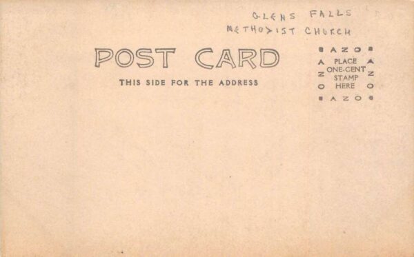 Glen Falls New York Methodist Church Real Photo Vintage Postcard AA76962 - Image 2