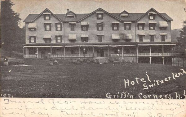 Griffin Corners New York Hotel Switzerland Vintage Postcard AA76964