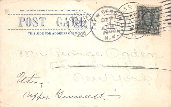 Griffin Corners New York Hotel Switzerland Vintage Postcard AA76964 - Image 2