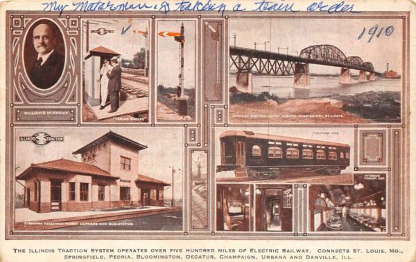 St. Louis Missouri Illinois Traction System, Multi-View Lithograph PC U15213