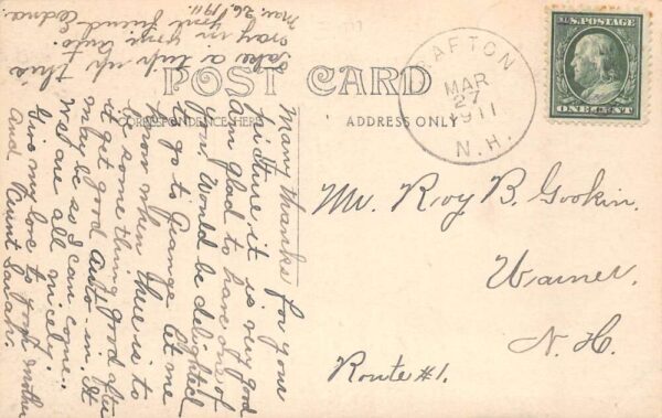 Grafton New Hampshire Logging Camp Real Photo Vintage Postcard AA77154 - Image 2