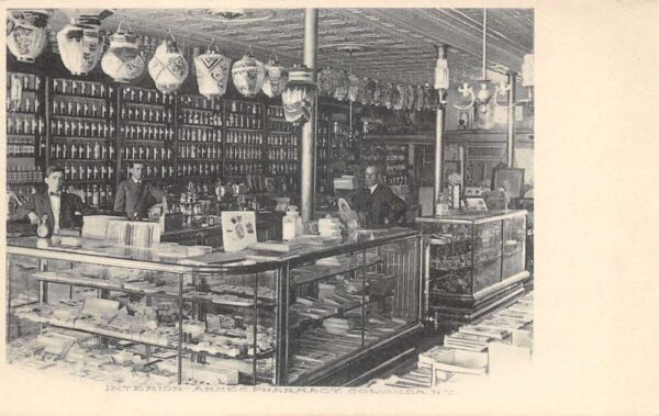 Gowanda New York Armes Pharmacy Interior View Drug Store Postcard AA77157
