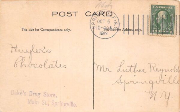 Huylers Candy Shipping Wagons Fountain Drink Advertising Postcard AA77162 - Image 2