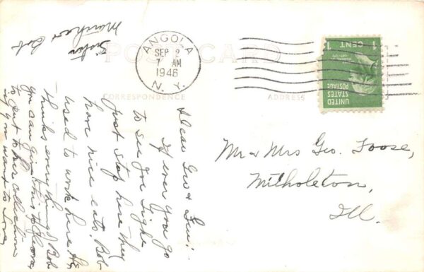Angola New York Block Hotel and Restaurant Jukebox Real Photo Postcard AA77174 - Image 2