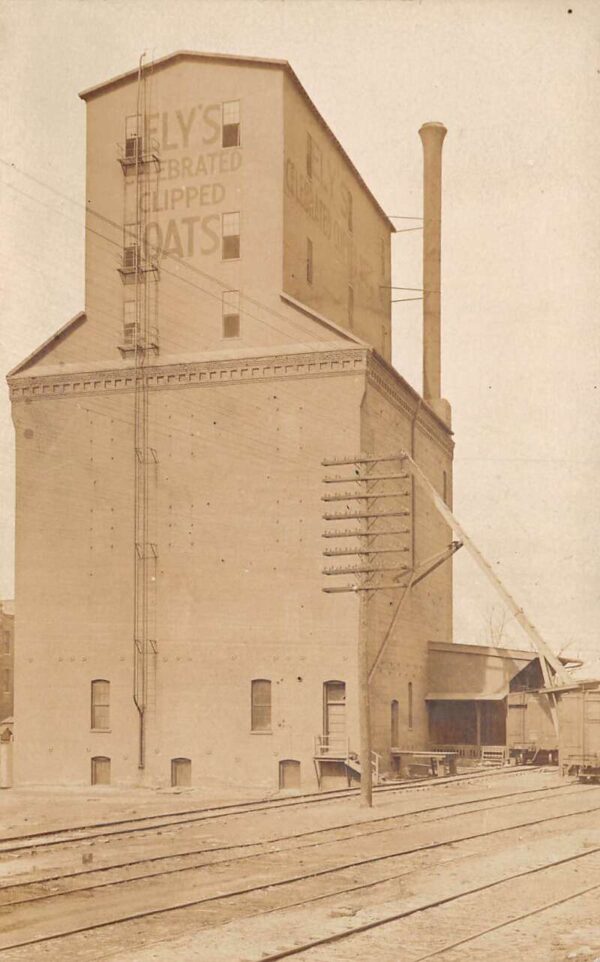 Ely's Celebrated Clipped Oats Factory Real Photo Vintage Postcard AA77183