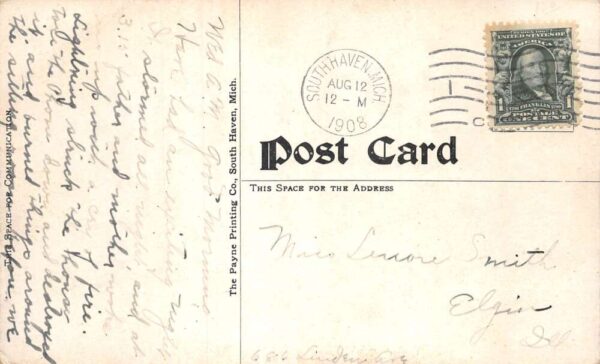 South Haven Michigan Steamer City Pier Docks Ships Postcard AA77201 - Image 2