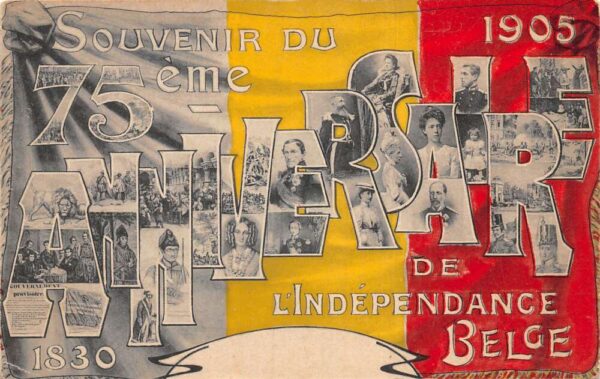 1905 Belgium Independence Celebration Patriotic Vintage Postcard AA77211