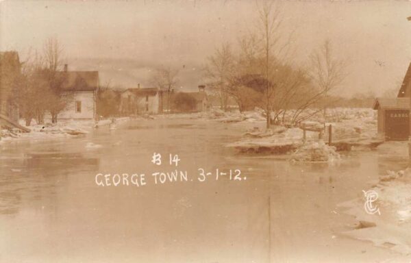 George Town 1912 Flood Disaster Real Photo Vintage Postcard AA77213