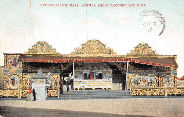 Revere Beach Massachusetts Wonderland Park Animal Show Vintage Postcard AA77216