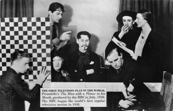 Pirandello Man with a Flower in his Mouth First TV Play Real Photo PC AA77235